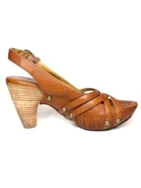 Frye Reese Tan Leather Open Toe Sandals | 5.5